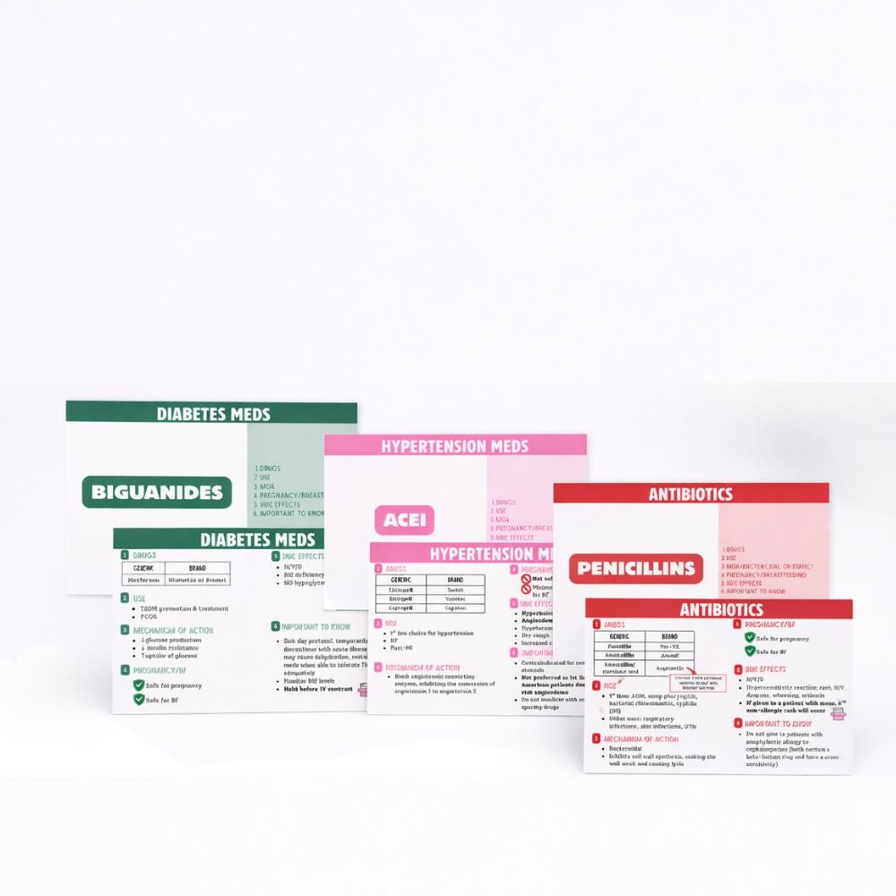 Family Nurse Practitioner Pharmacology Flashcards | Pharm Study Cards | NP Pharmacology Course Resource | NP Pharmacology Board Prep