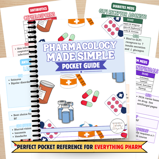 FNP Pharmacology Made Simple Pocket Guide | Pharm Book for Nurse Practitioner Students | FNP Pharmacology Made Simple Study Book