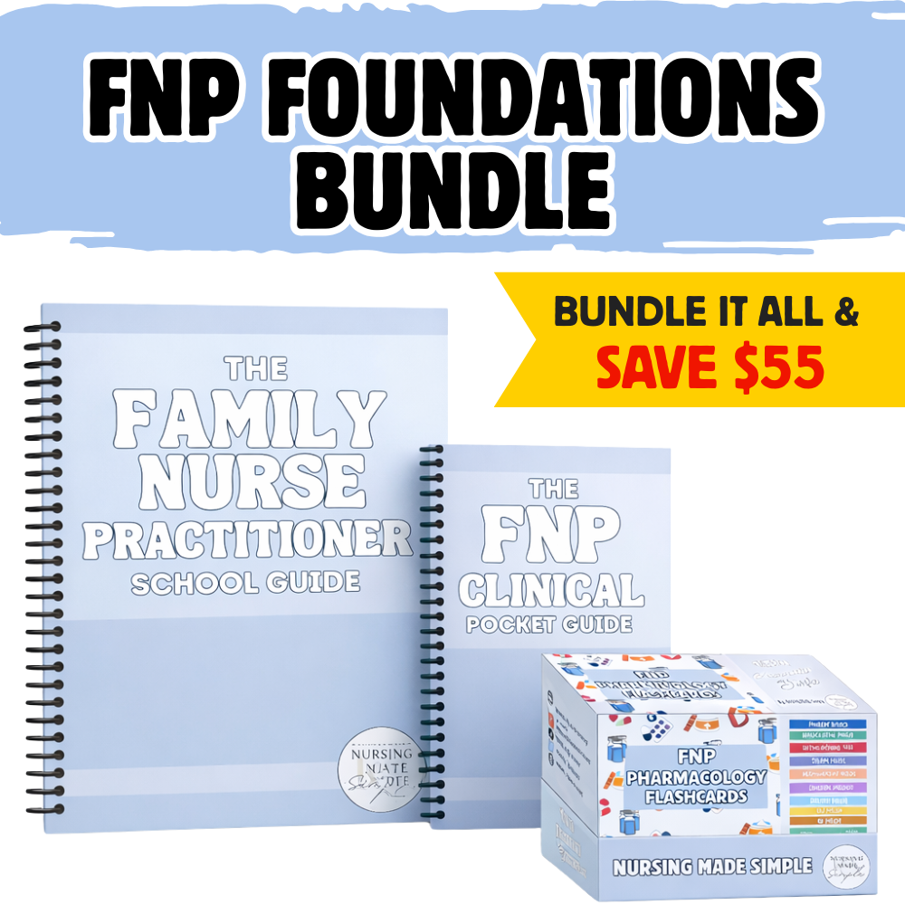 The FNP Foundations Bundle | Study Guide + Pocket Guide + Pharm Flashcards